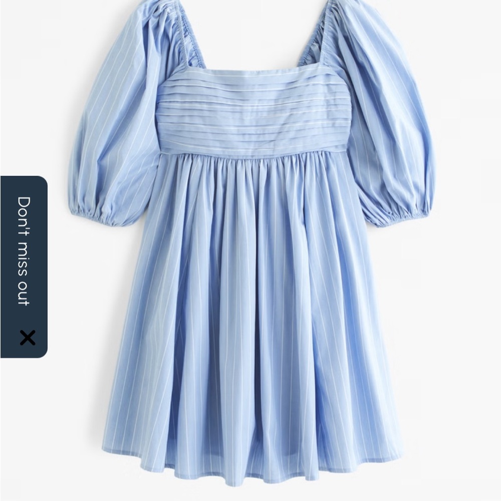 Abercrombie & Fitch Light Blue Puff Sleeve Mini Dress - Picture 6 of 6